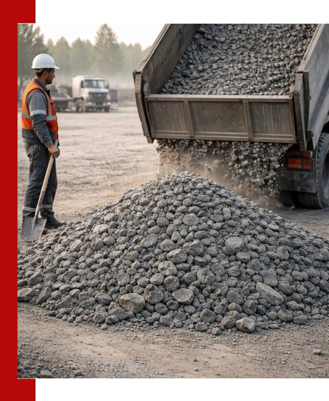 Гранитный щебень фракции 100–201 для строительства в Ржеве