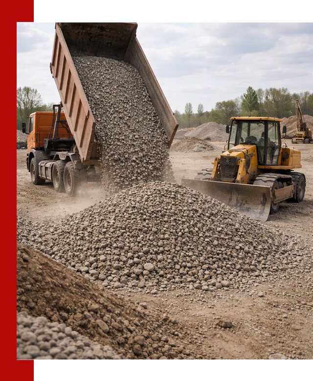 Доставка гравийного щебня фракции 40-70 в Ржеве