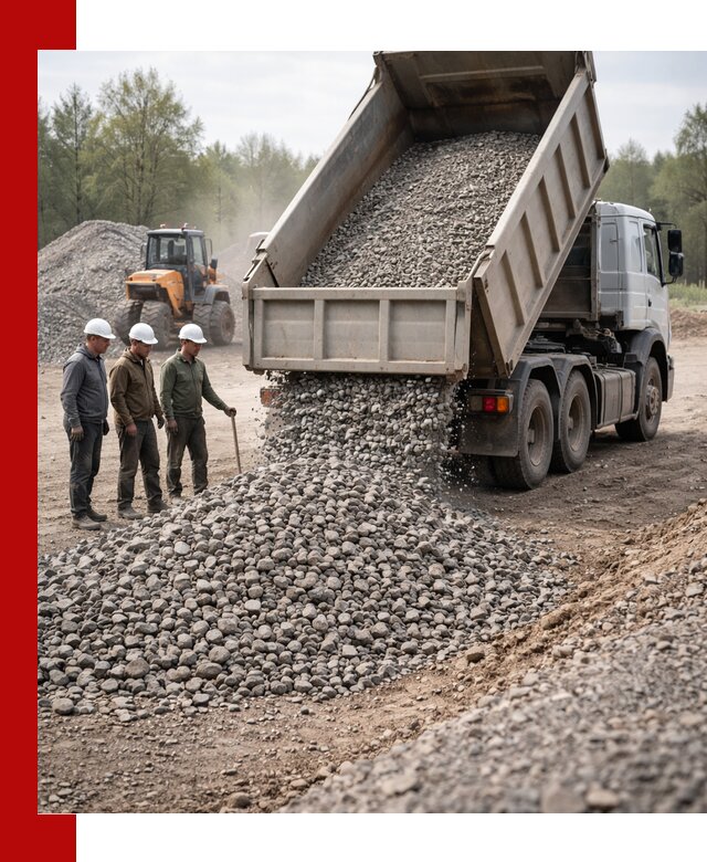 Доставка гравийного щебня фракции 70-120 в Ржеве