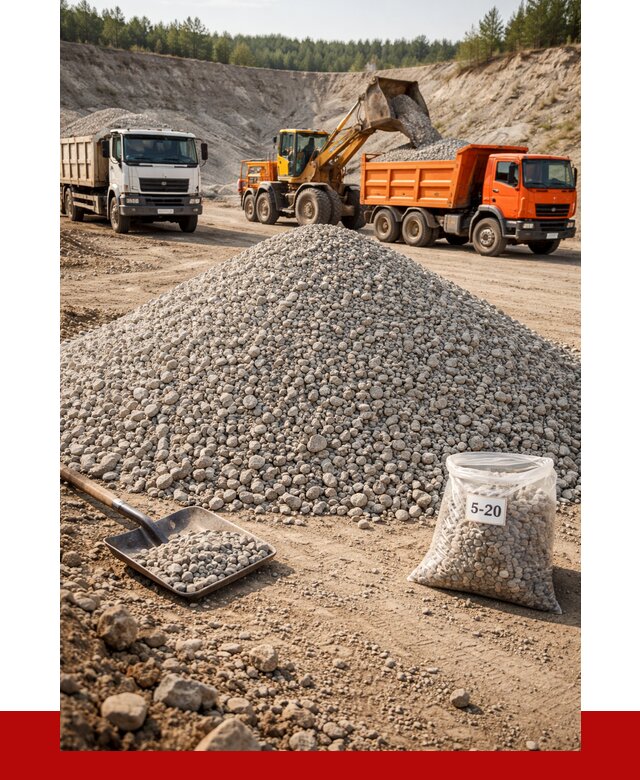 Доломитовый щебень фр. 5-20 в Ржеве от 4317 р. | ПРОНЕРУДРжв