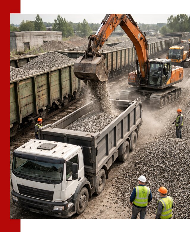 Железнодорожный щебень фракция 25–60 для поставок в Ржеве