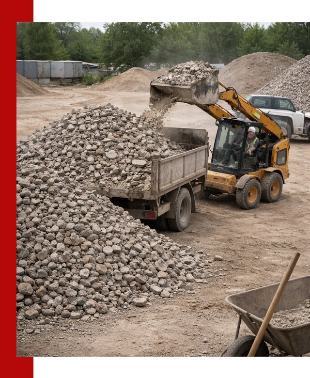 Доставка вторичного щебня в Ржеве для строительных работ