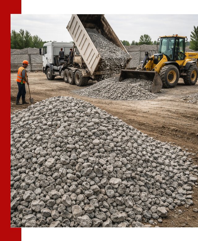 Доставка бетонного щебня фракции 40-70 в Ржеве