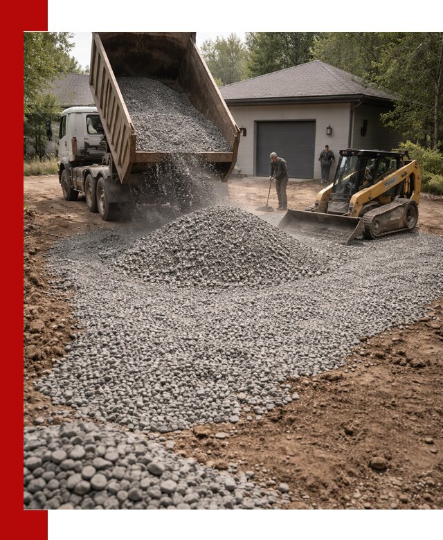 Щебень для парковки в Ржеве: доставка и укладка качественного материала