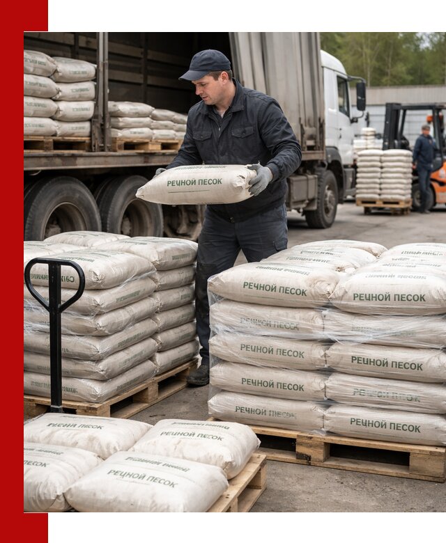 Речной песок в мешках с доставкой в Ржеве