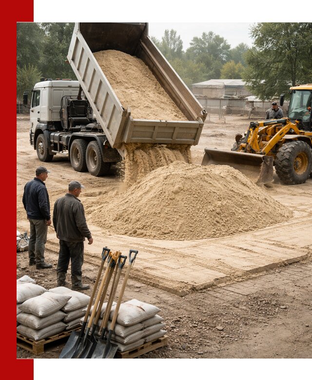 Доставка мытого песка в Ржеве с самосвалами по выгодной цене