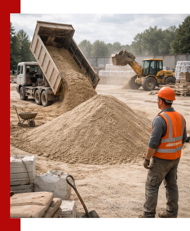 Доставка строительного песка с самосвалом в Ржеве