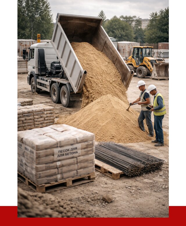 Песок для бетона в Ржеве от 2570 р. с доставкой, ПРОНЕРУДРжв