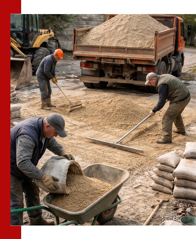 Поставка песка для стяжки в Ржеве с быстрой доставкой