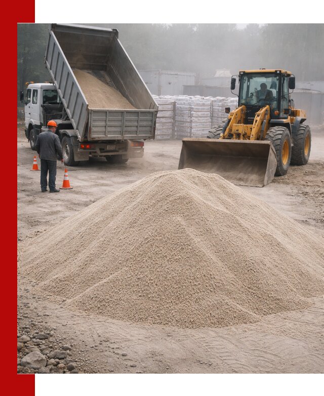 Кварцевый песок фракция 0–8 для стройработ в Ржеве