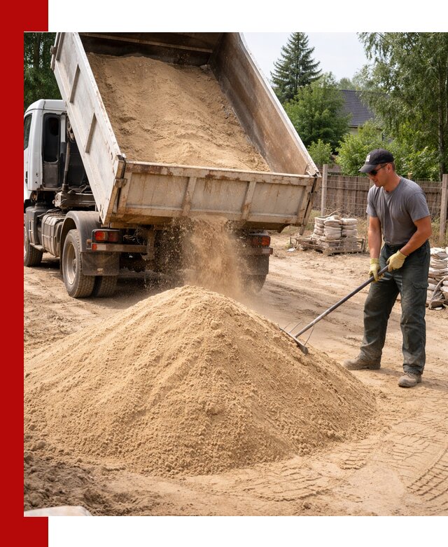 Доставка сухого песка самосвалами в Ржеве