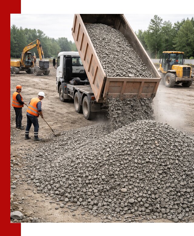 Доставка гравия фракции 40-70 в Ржеве оптом и в розницу