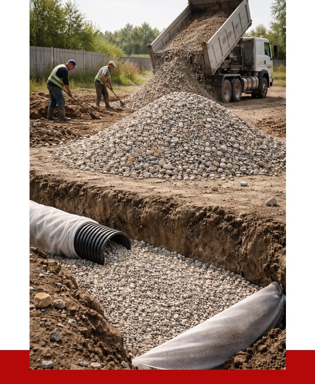 Гравий для дренажа в Ржеве от 2261 р., доставка ПРОНЕРУДРжв