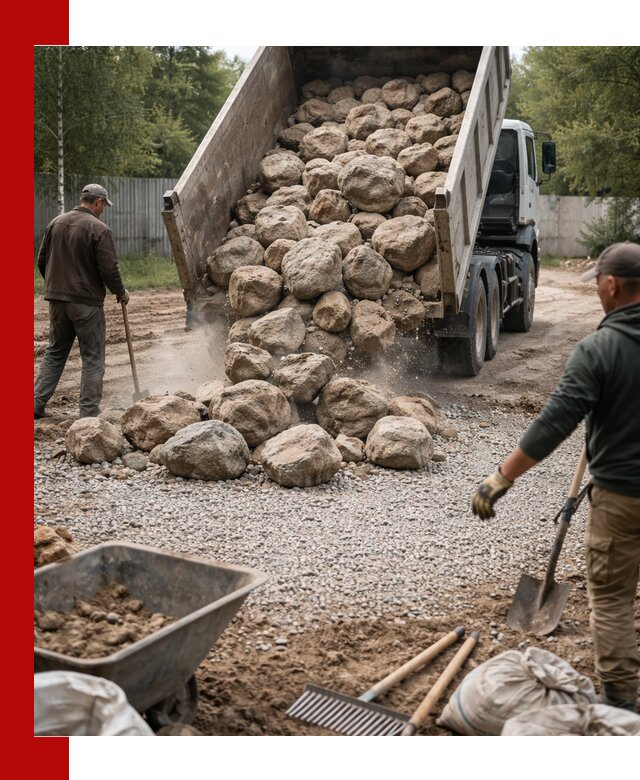 Доставка и укладка булыжника в Ржеве