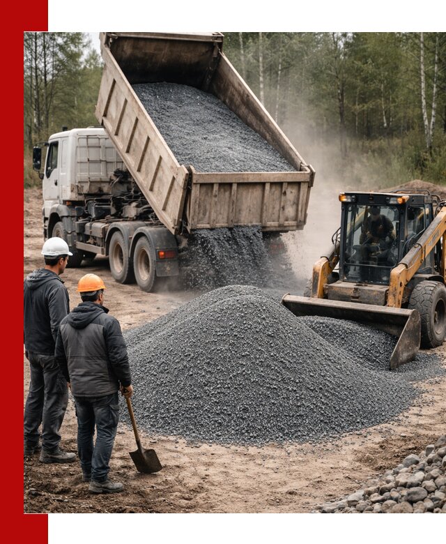 Гранитный отсев 0-5 с доставкой и разгрузкой в Ржеве