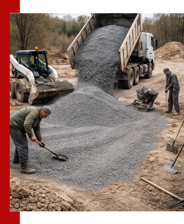 Отсев для подсыпки в Ржеве — доставка и подсыпка на участок