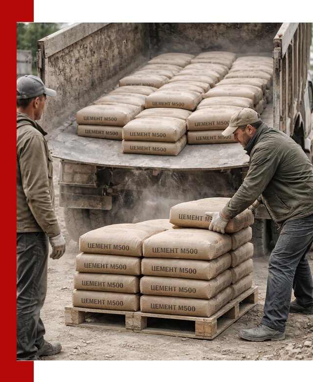 Цемент М500 с доставкой самосвалом в Ржеве