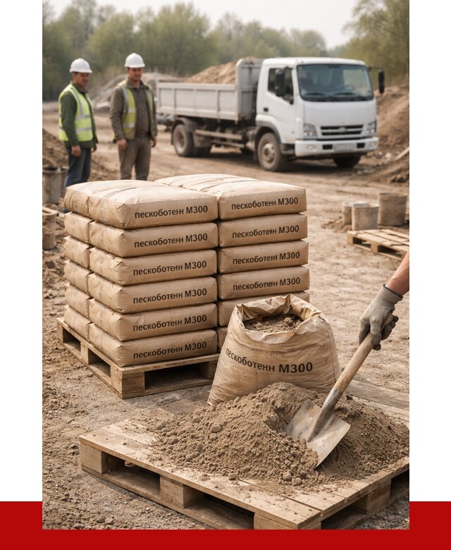 Пескобетон М300 в Ржеве с доставкой от 4780 р. за куб | ПРОНЕРУДРжв