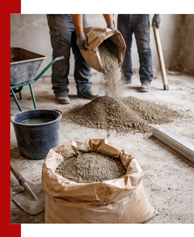 Доставка сухой смеси для стяжки в Ржеве