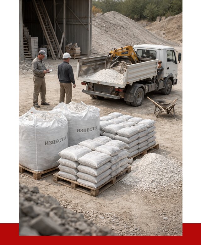 Известь строительная в Ржеве с доставкой от 4317 р. | ПРОНЕРУДРжв