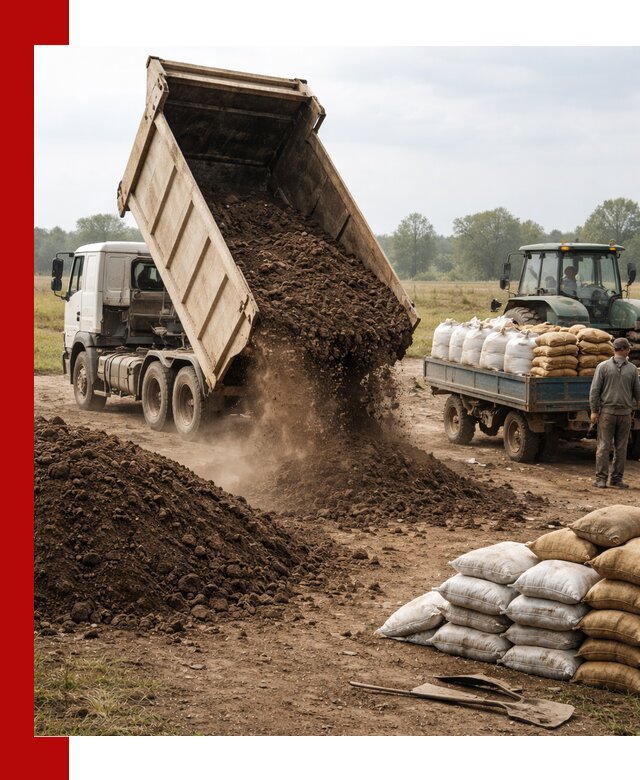 Доставка грунта и удобрений оптом в Ржеве для сельхоз и строительства