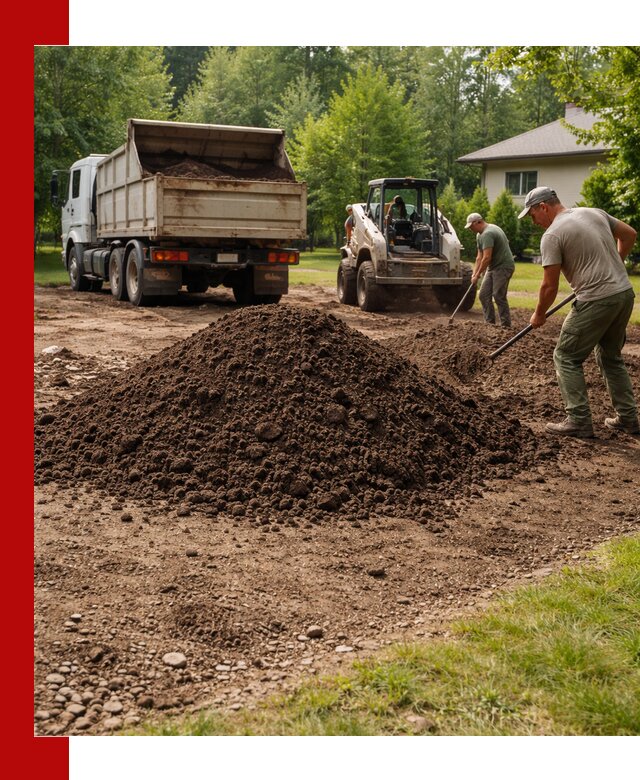 Доставка и укладка грунта для газона в Ржеве