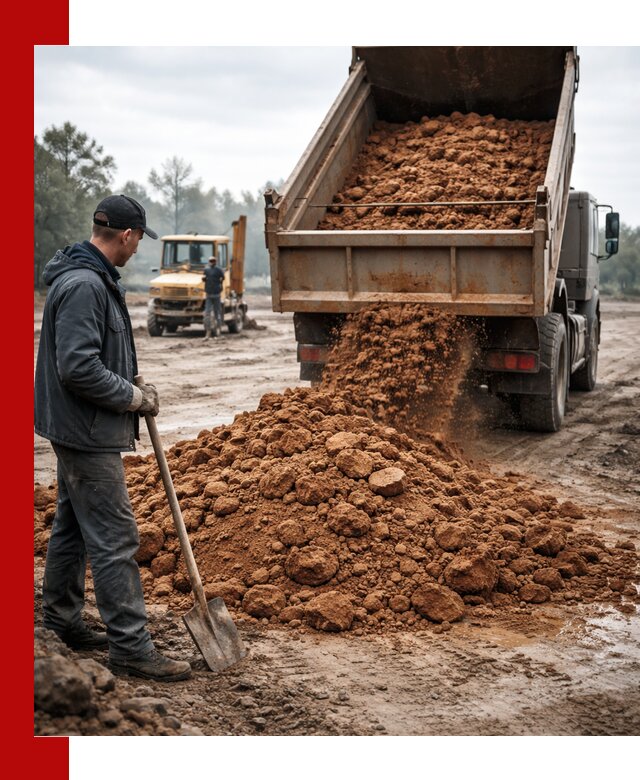 Глина для засыпки в Ржеве с доставкой самосвалами