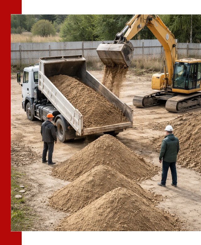 Доставка супеси вагонными и автопартиями в Ржеве