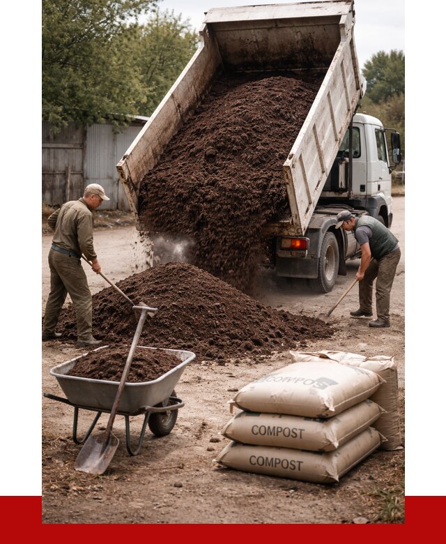 Купить компост в Ржеве от 4317 р. за куб с доставкой | ПРОНЕРУДРжв