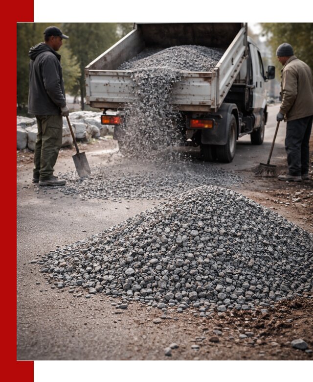 Гранитная крошка для посыпки дорог и тротуаров в Ржеве