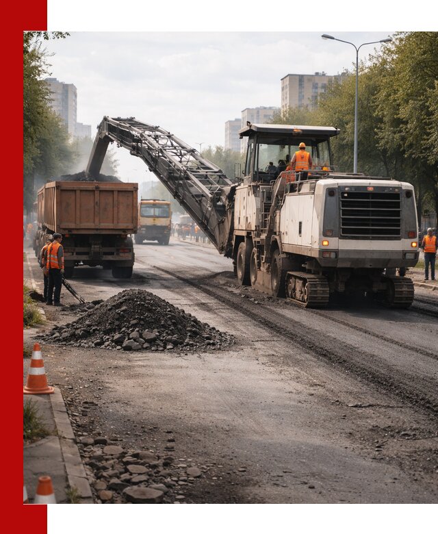 Фрезерованный асфальт в Ржеве — удаление и вывоз старого покрытия