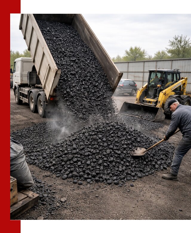 Доставка угля орех в Ржеве оптом и в розницу