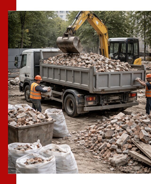 Вывоз строительного мусора в Ржеве с самосвалами и контейнерами