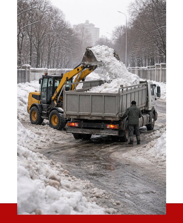 Вывоз снега с погрузкой в Ржеве от 3598 р. ПРОНЕРУДРжв