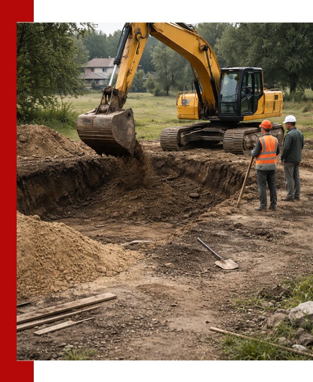 Рытье котлована под фундамент в Ржеве (быстро и недорого)