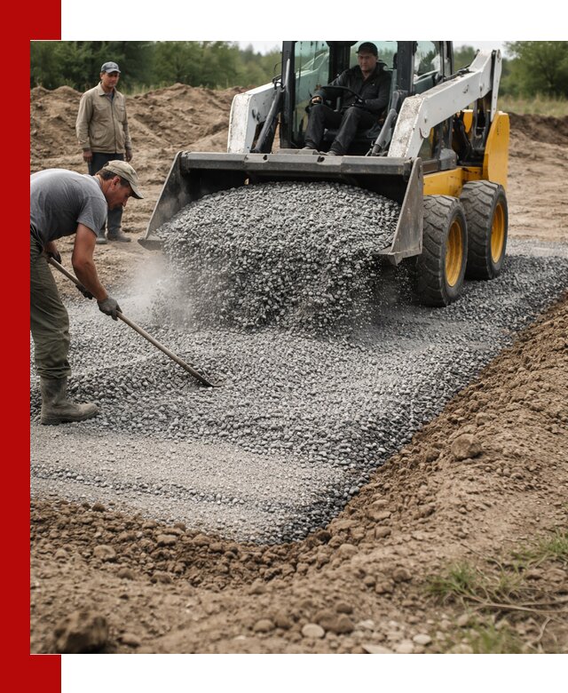 Устройство щебеночной подушки в Ржеве для дорог и фундаментов